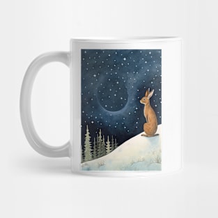 Moonlit Reverie: The Hare's Serenity Mug